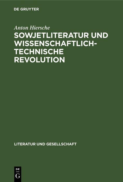 Produktbild: Sowjetliteratur und wissenschaftlich-technische Revolution