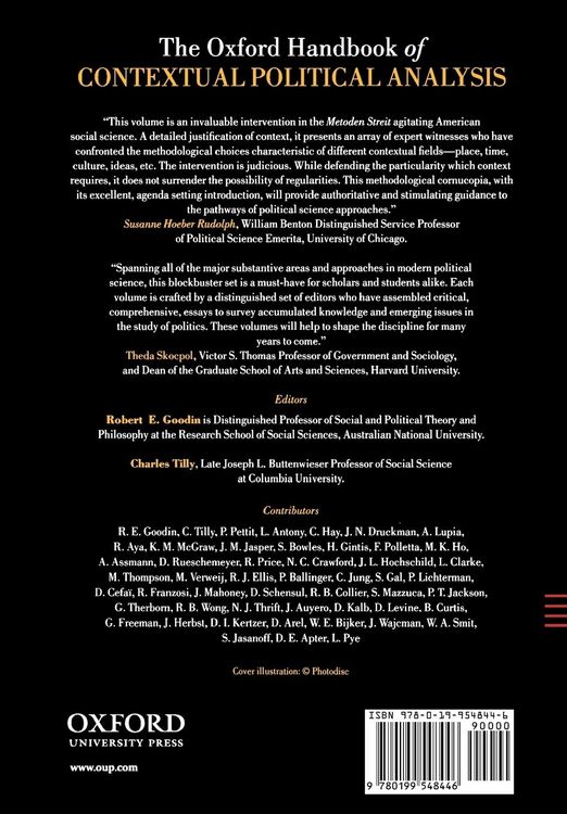 Produktbild: The Oxford Handbook of Contextual Political Analysis