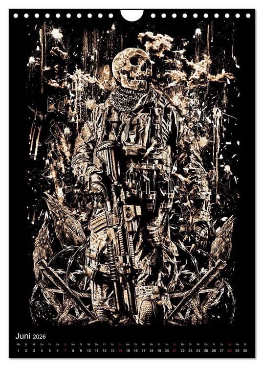 Produktbild: BLOODBOY/WAR ILLUSTRATION (Wandkalender 2026 DIN A4 hoch), CALVENDO Monatskalender