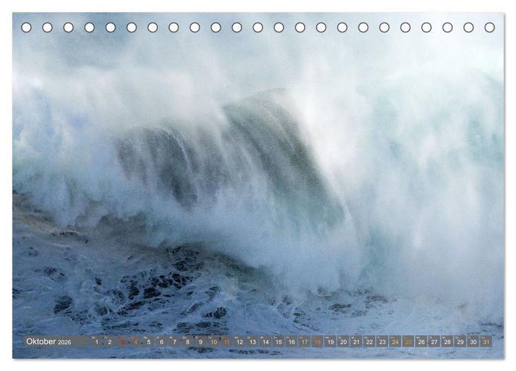 Produktbild: OCEAN POWER - Die Riesenwellen von Nazar&eacute; (Tischkalender 2026 DIN A5 quer), CALVENDO Monatskalender