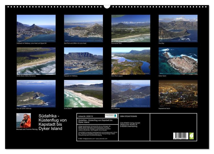 Produktbild: S&uuml;dafrika - K&uuml;stenflug von Kapstadt bis Dyker Island (Wandkalender 2026 DIN A2 quer), CALVENDO Monatskalender