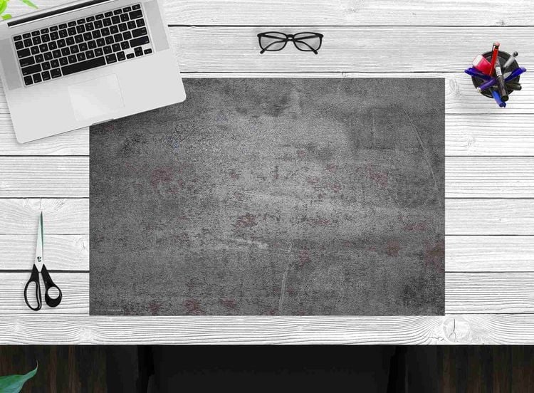 Produktbild: Cover-your-desk Schreibtischunterlage f&uuml;r Kinder und Erwachsene Stahlplatte Metalloptik, aus hochwertigem Vinyl , 60 x 40 cm