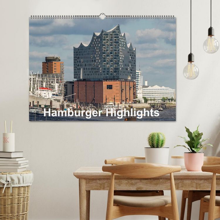 Produktbild: Hamburger Highlights (Wandkalender 2026 DIN A2 quer), CALVENDO Monatskalender