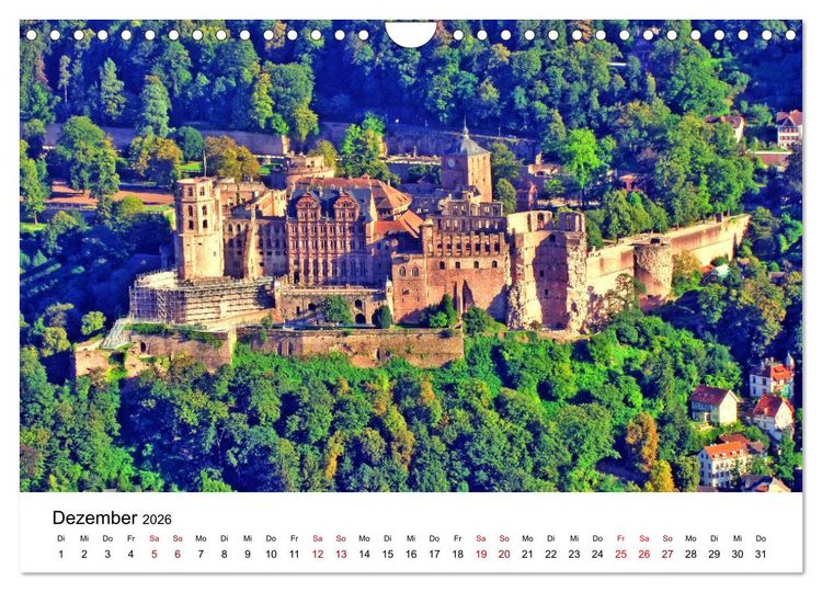 Produktbild: Heidelberg - Heiligenberg und Philosophenweg (Wandkalender 2026 DIN A4 quer), CALVENDO Monatskalender
