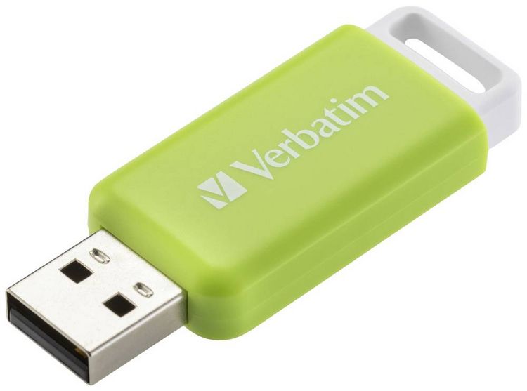 Produktbild: Verbatim V DataBar USB 2.0 Drive USB-Stick 32GB Gr&uuml;n 49454 USB-A (USB 2.0)