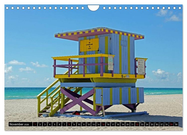 Produktbild: MIAMI (Wandkalender 2026 DIN A4 quer), CALVENDO Monatskalender