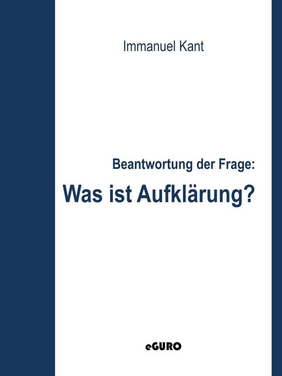 Produktbild: Beantwortung der Frage: Was ist Aufkl&auml;rung?