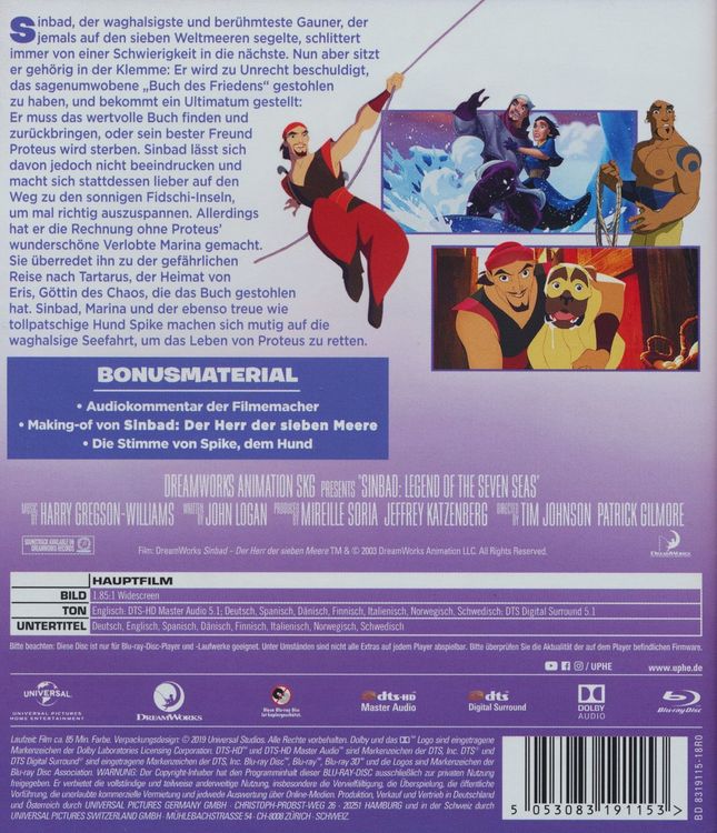 Produktbild: Sinbad - Der Herr der sieben Meere