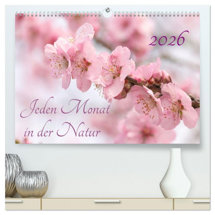 Produktbild: Jeden Monat in der Natur (hochwertiger Premium Wandkalender 2026 DIN A2 quer), Kunstdruck in Hochglanz