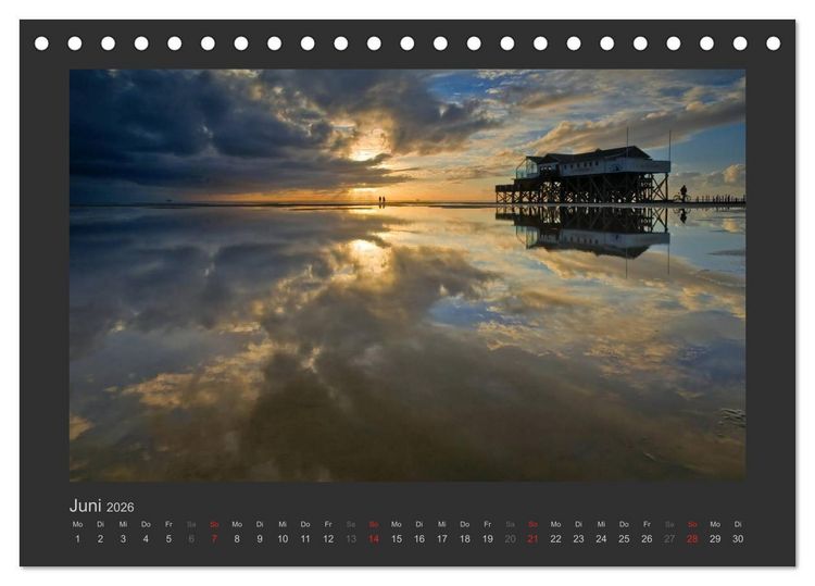Produktbild: Impressionen aus St. Peter-Ording (Tischkalender 2026 DIN A5 quer), CALVENDO Monatskalender