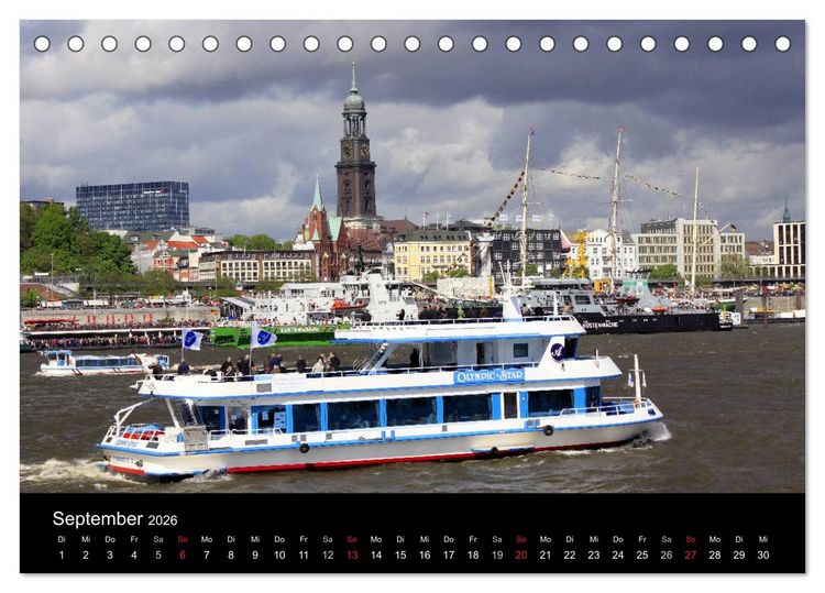 Produktbild: Hamburg (Tischkalender 2026 DIN A5 quer), CALVENDO Monatskalender