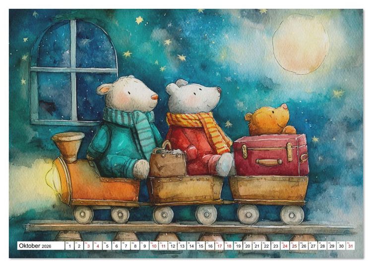 Produktbild: Das geheime Leben flauschiger Freunde (hochwertiger Premium Wandkalender 2026 DIN A2 quer), Kunstdruck in Hochglanz