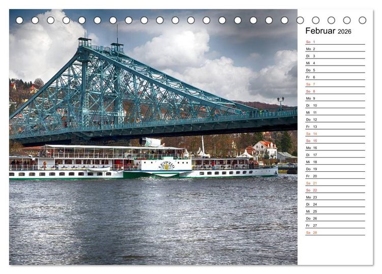 Produktbild: Schaufelraddampfer (Tischkalender 2026 DIN A5 quer), CALVENDO Monatskalender