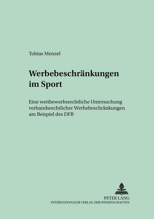Produktbild: Werbebeschr&auml;nkungen im Sport