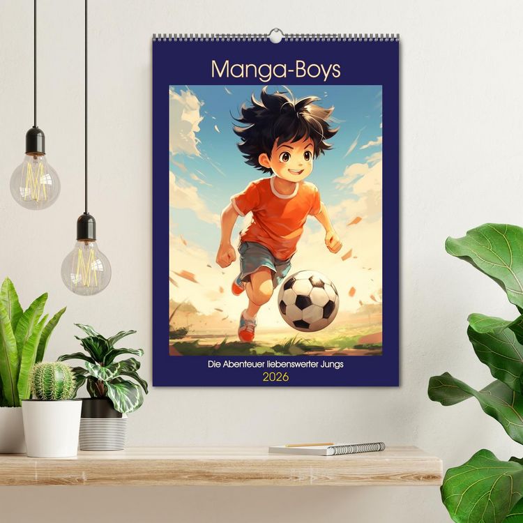 Produktbild: Manga-Boys. Die Abenteuer liebenswerter Jungs (Wandkalender 2026 DIN A2 hoch), CALVENDO Monatskalender