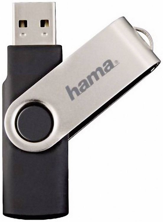 Produktbild: Hama Rotate USB-Stick 64GB Schwarz 104302 USB-A (USB 2.0)