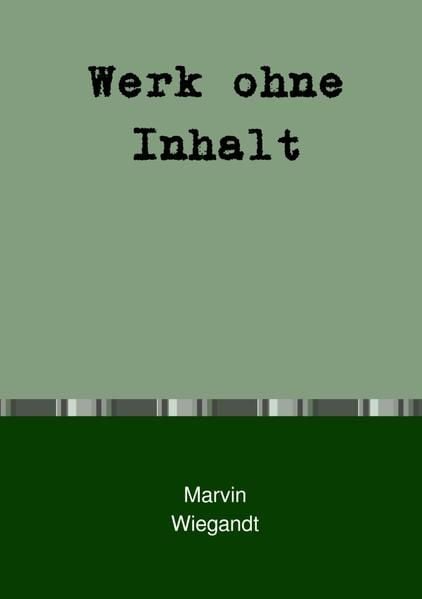 Produktbild: Werk ohne Inhalt