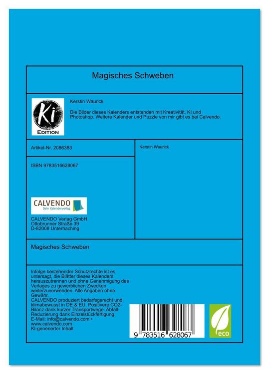 Produktbild: Magisches Schweben (Tischkalender 2026 DIN A5 hoch), CALVENDO Monatskalender