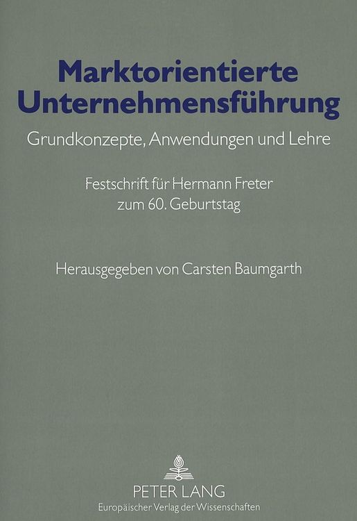 Produktbild: Marktorientierte Unternehmensf&uuml;hrung