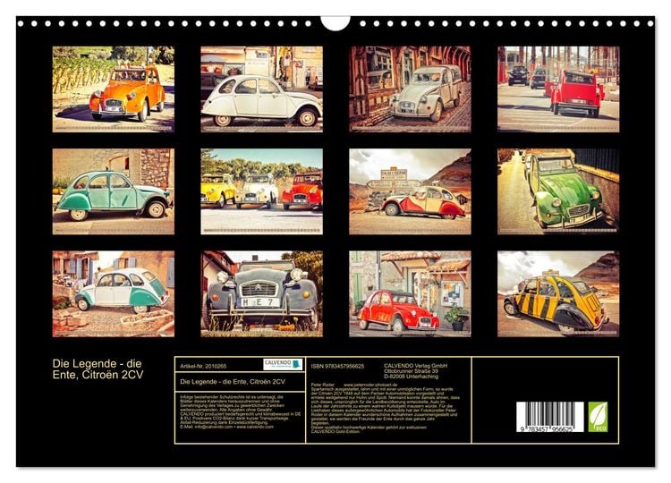 Produktbild: Die Legende - die Ente, Citro&euml;n 2CV (Wandkalender 2026 DIN A3 quer), CALVENDO Monatskalender