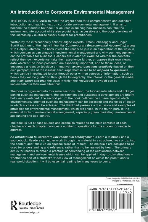 Produktbild: An Introduction to Corporate Environmental Management