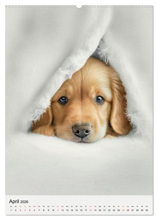 Produktbild: Golden Retriever - ein Hund f&uuml;r die Familie (Wandkalender 2026 DIN A2 hoch), CALVENDO Monatskalender
