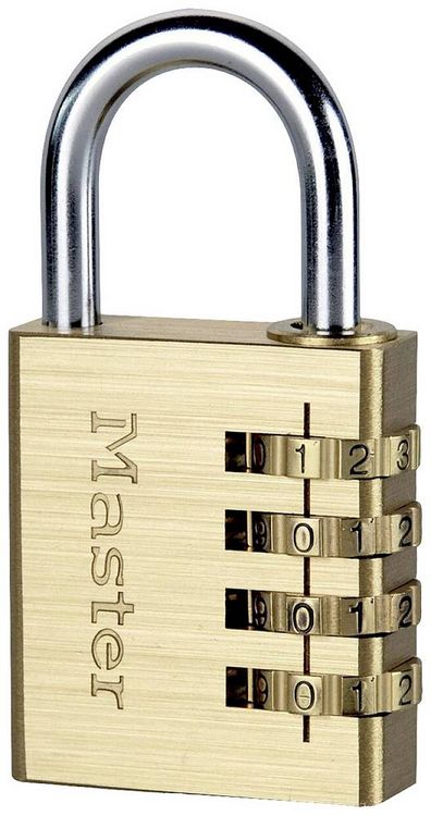 Produktbild: Master Lock P44298 Vorh&auml;ngeschloss Gold, Silber Zahlenschloss