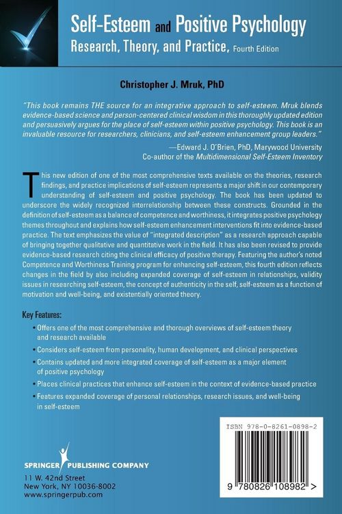 Produktbild: Mruk, C: Self-Esteem and Positive Psychology