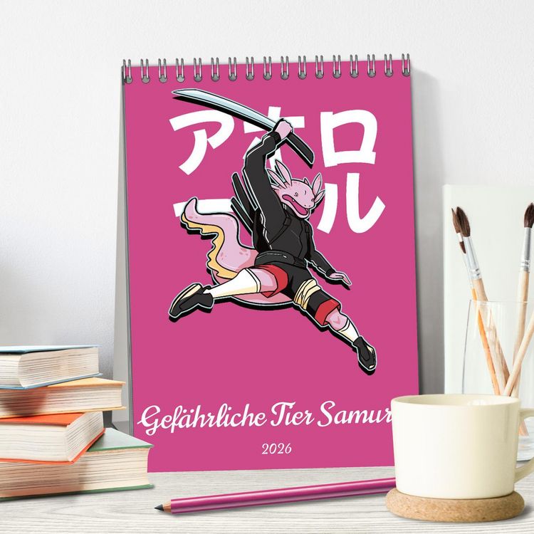 Produktbild: Gef&auml;hrliche Tier Samurai (Tischkalender 2026 DIN A5 hoch), CALVENDO Monatskalender