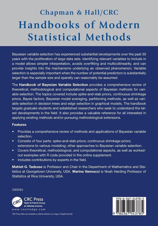 Produktbild: Handbook of Bayesian Variable Selection