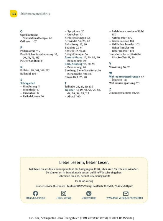 Produktbild: Schlaganfall - Das &Uuml;bungsbuch