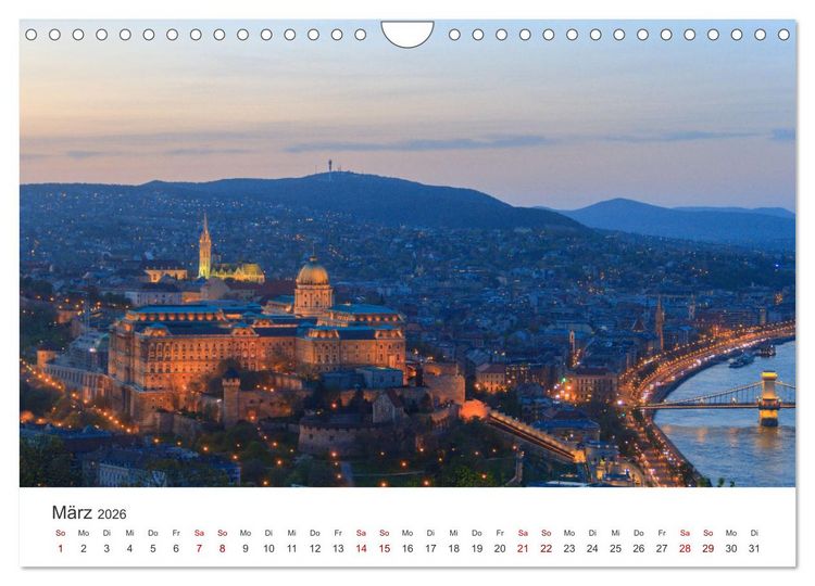 Produktbild: Budapest - Ungarns einzigartige Hauptstadt an der Donau. (Wandkalender 2026 DIN A4 quer), CALVENDO Monatskalender