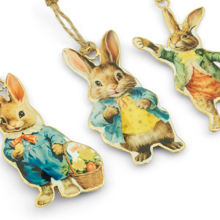 Produktbild: Anh&auml;nger "Nostaligischer Hase", sortiert - 1 St&uuml;ck