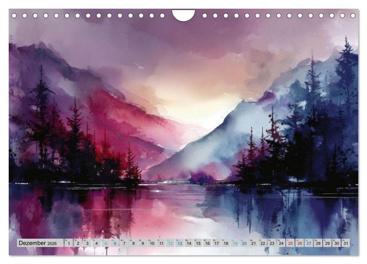 Produktbild: Farbige Bergwelten (Wandkalender 2026 DIN A4 quer), CALVENDO Monatskalender
