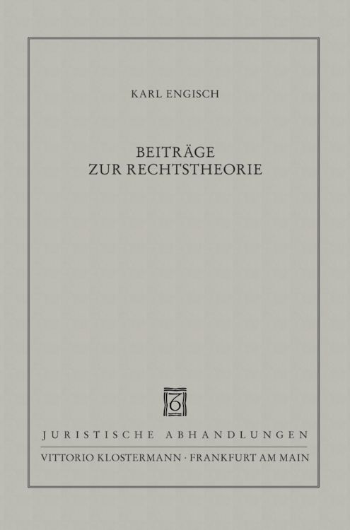 Produktbild: Beitr&auml;ge zur Rechtstheorie