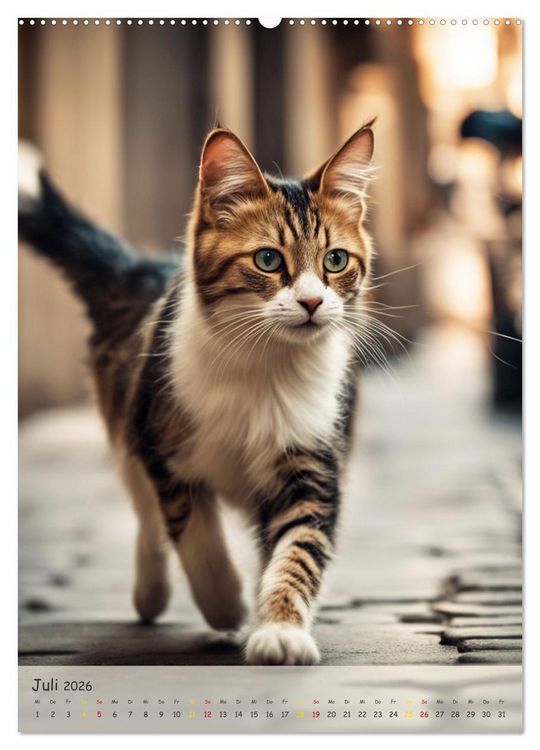 Produktbild: In den Stra&szlig;en der Stadt - Tiere mitten unter uns (hochwertiger Premium Wandkalender 2026 DIN A2 hoch), Kunstdruck in Hochglanz