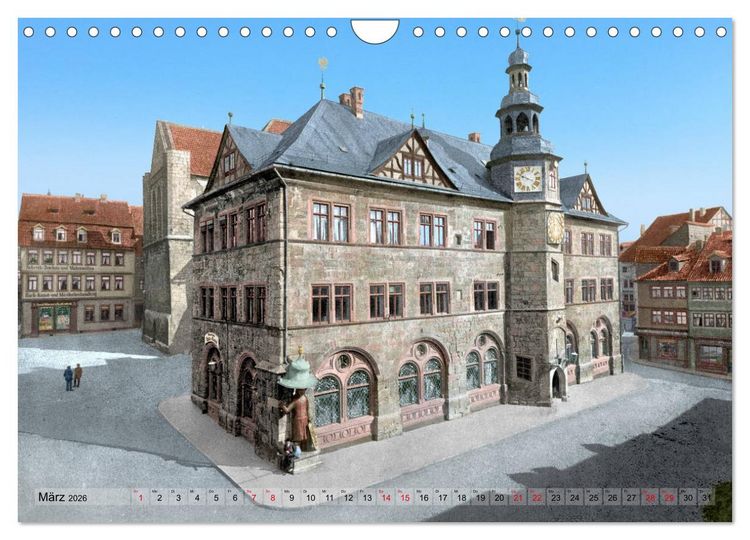 Produktbild: Th&uuml;ringen um das Jahr 1900 &ndash; Fotos neu restauriert und detailcoloriert. (Wandkalender 2026 DIN A4 quer), CALVENDO Monatskalender