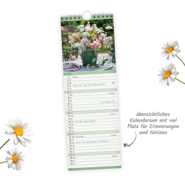 Produktbild: TR&Ouml;TSCH - Streifenkalender Blumen 2027 Notizkalender