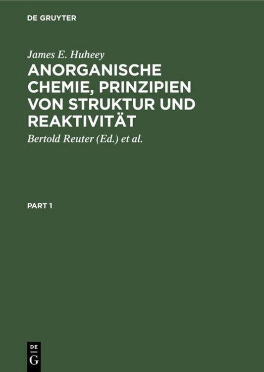 Produktbild: Anorganische Chemie, Prinzipien von Struktur und Reaktivit&auml;t