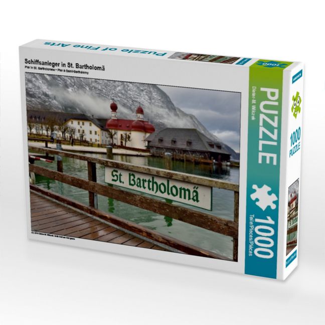 Produktbild: CALVENDO Puzzle Schiffsanleger in St. Bartholom&auml; 1000 Teile Puzzle quer | 1000 Teile Lege-Gr&ouml;&szlig;e 64 &times; 48 cm Foto-Puzzle f&uuml;r gl&uuml;ckliche Stunden