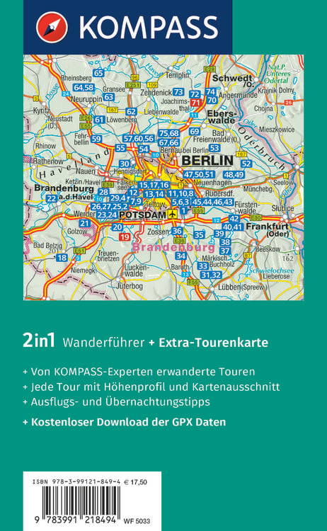 Produktbild: KOMPASS Wanderf&uuml;hrer Berlin-Brandenburg, 75 Touren