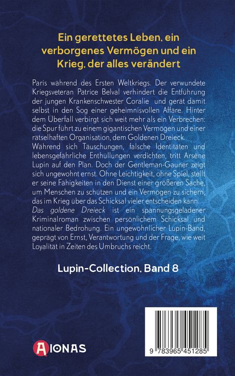 Produktbild: Ars&eacute;ne Lupin und das goldene Dreieck. Detektivroman. Maurice Leblanc
