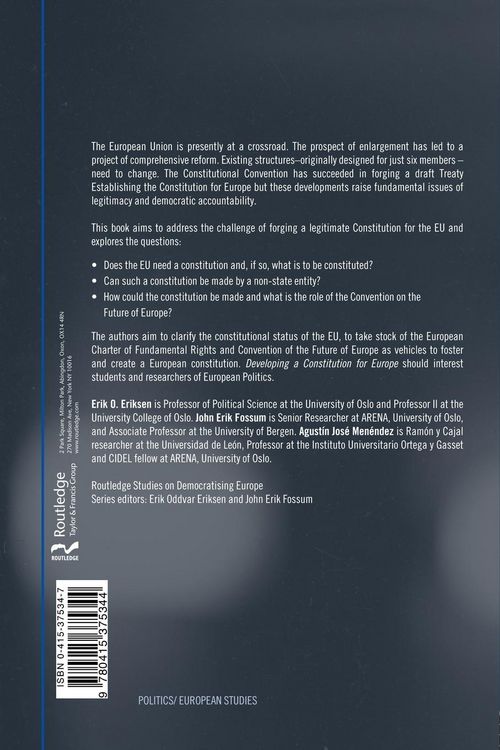 Produktbild: Developing a Constitution for Europe
