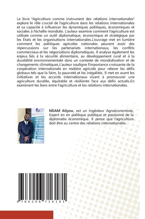 Produktbild: Agriculture comme instrument des relations internationales