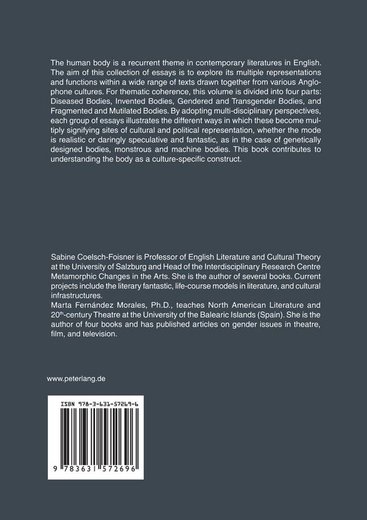 Produktbild: The Human Body in Contemporary Literatures in English