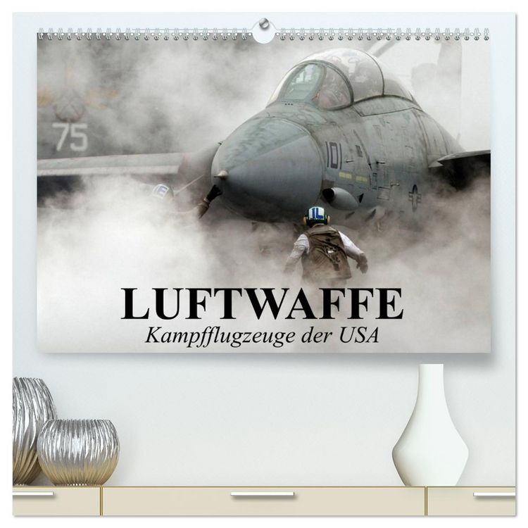 Produktbild: Luftwaffe. Kampfflugzeuge der USA (hochwertiger Premium Wandkalender 2026 DIN A2 quer), Kunstdruck in Hochglanz