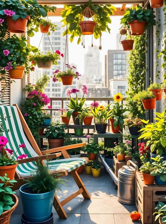 Produktbild: CALVENDO Puzzle Sommer auf dem Balkon | 2000 Teile Lege-Gr&ouml;&szlig;e 90x67cm Foto-Puzzle f&uuml;r gl&uuml;ckliche Stunden