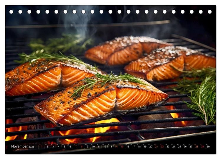 Produktbild: BBQ Feuerzauber - Grillkalender (Tischkalender 2026 DIN A5 quer), CALVENDO Monatskalender