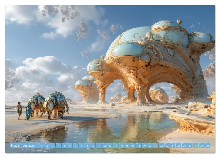 Produktbild: Science Fiction Expeditionen - Reisen ins Unbekannte (Wandkalender 2026 DIN A3 quer), CALVENDO Monatskalender