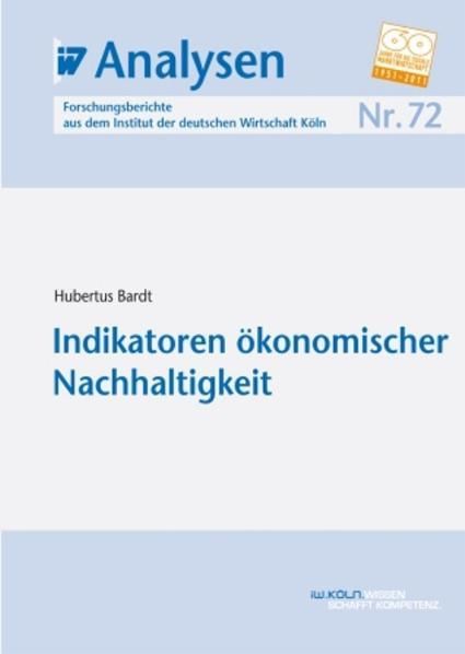 Produktbild: Indikatoren &ouml;konomischer Nachhaltigkeit